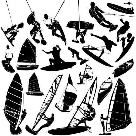 sea sport vectorのイラスト素材