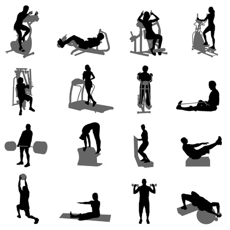 fitness vector のイラスト素材