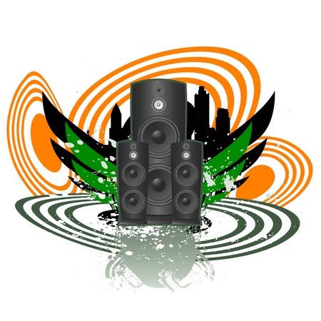 abstract music vector のイラスト素材