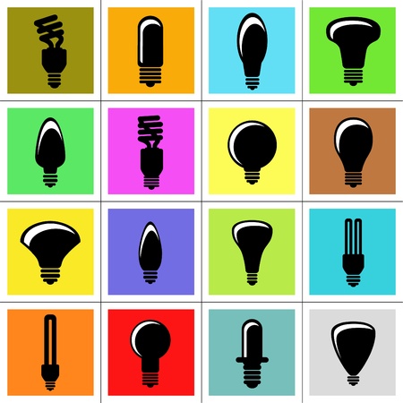 light bulb icons のイラスト素材