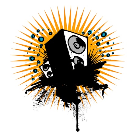 grunge music backgroundのイラスト素材