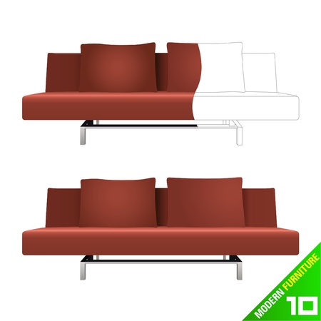 modern furniture vectorのイラスト素材