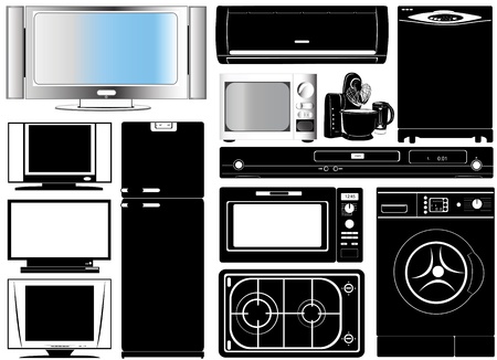 set of electronic のイラスト素材