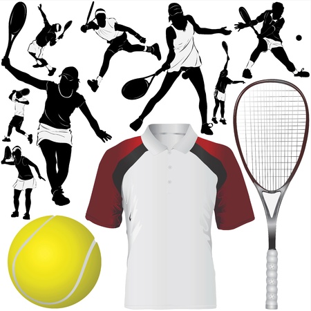 collection of tennis vector 2 (clothes detail) のイラスト素材