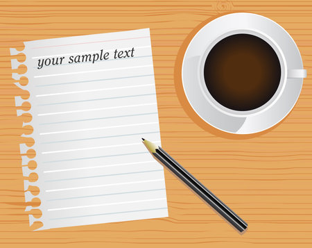 pages and desk のイラスト素材