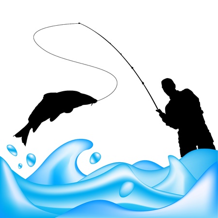 fisherman vector のイラスト素材