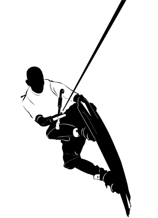 wakeboarding のイラスト素材