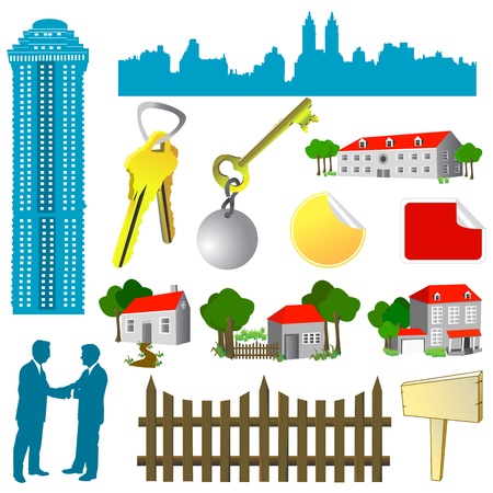 collection of real estate vector のイラスト素材
