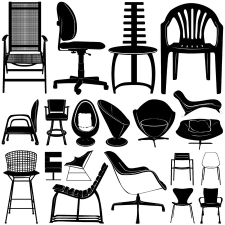 modern chair vectorのイラスト素材