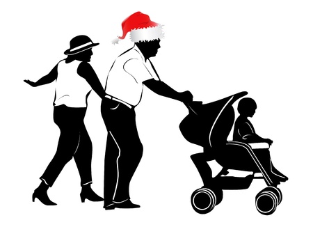 christmas familyのイラスト素材