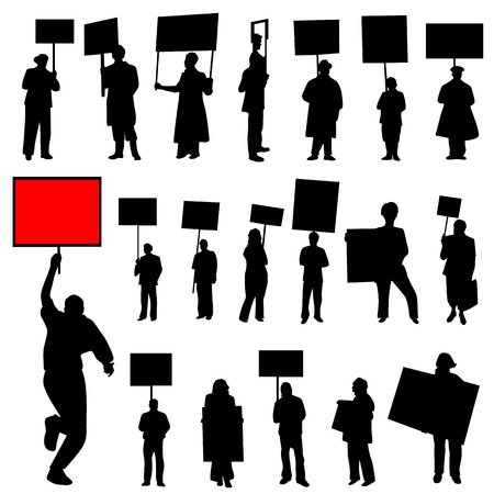 sign holder vector のイラスト素材