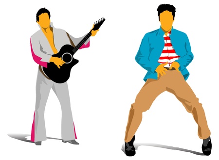 music man vector のイラスト素材
