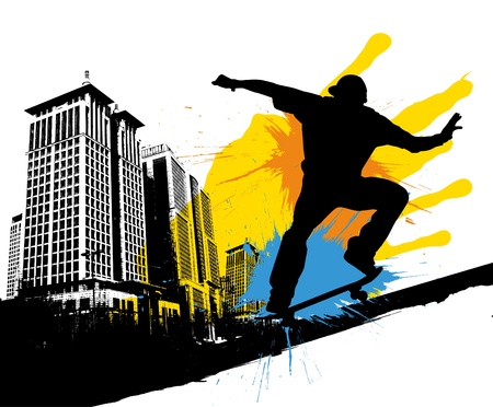 skateboardのイラスト素材