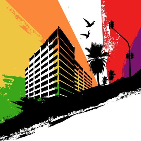 rainbow cityのイラスト素材