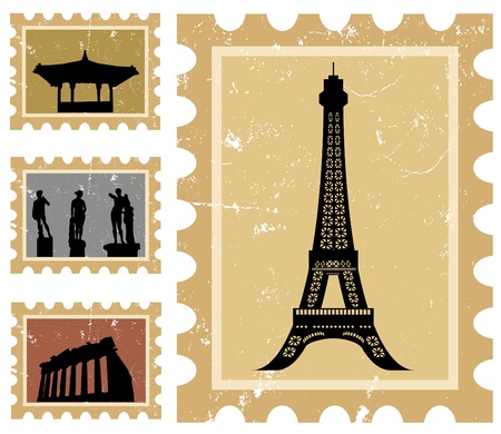 historical stampsのイラスト素材