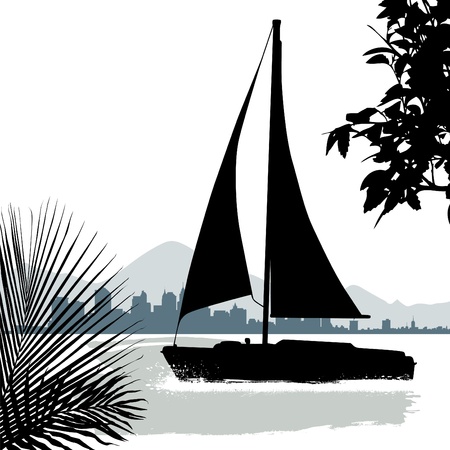 sailing boat のイラスト素材