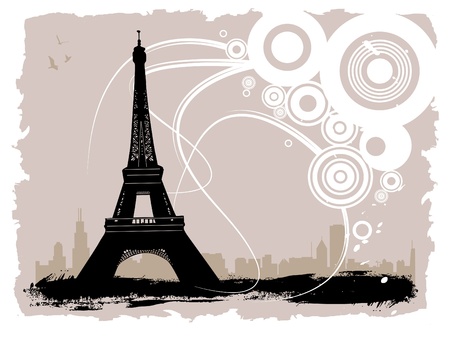 eiffel tower のイラスト素材