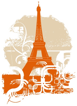 eiffel tower のイラスト素材