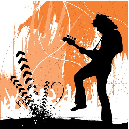 rock guitarist のイラスト素材