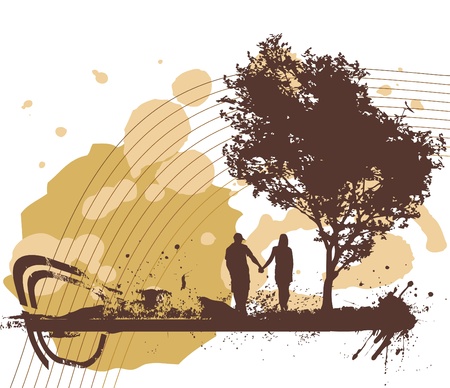 romantic couple のイラスト素材