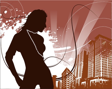 fashion girl のイラスト素材