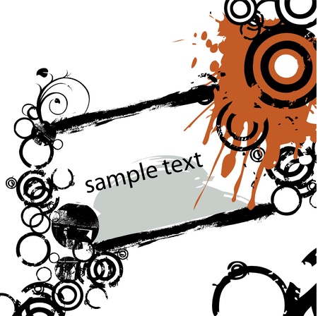 grunge retro frame のイラスト素材