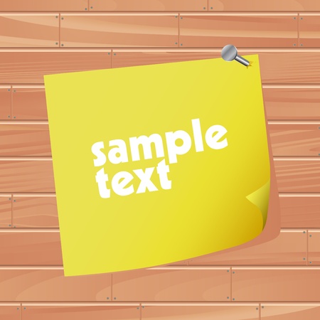 Blank Paper on Wood Background のイラスト素材