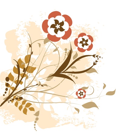 abstract floral designのイラスト素材