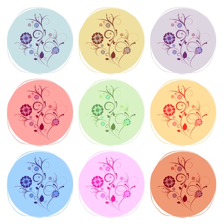 floral design elements のイラスト素材