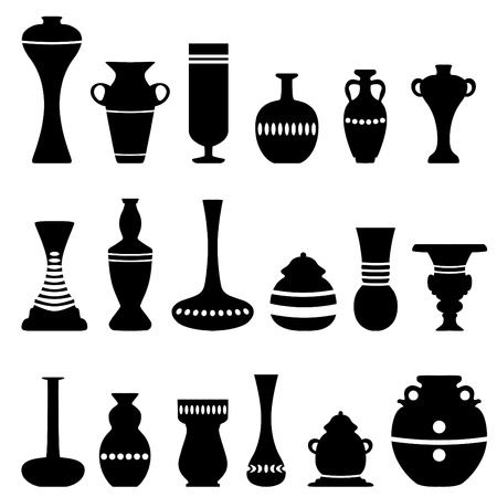 decorative vase vector のイラスト素材