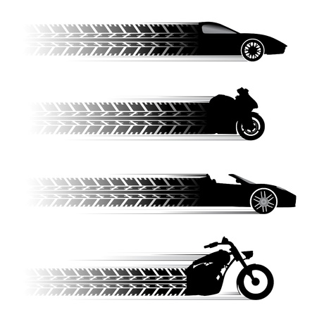 car and motorbike symbols. のイラスト素材