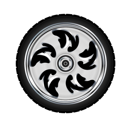 Motorcycle wheel and tyre のイラスト素材