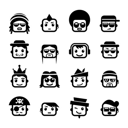 Smiley faces man  characters のイラスト素材