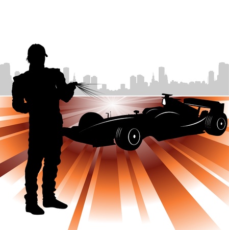 formula and race car のイラスト素材