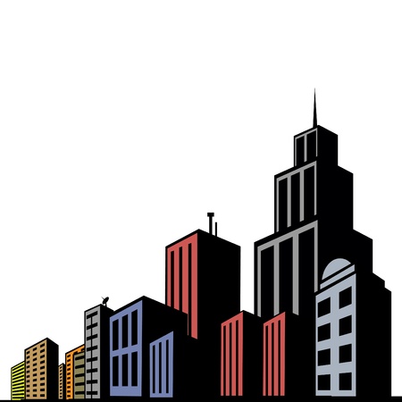 modern buildings のイラスト素材