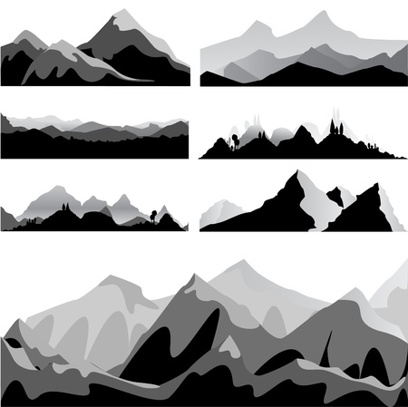 mountain set のイラスト素材