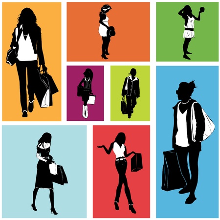 fashion woman set のイラスト素材