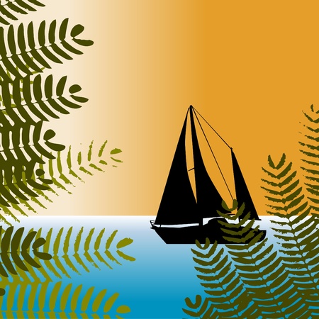 sailing boatのイラスト素材