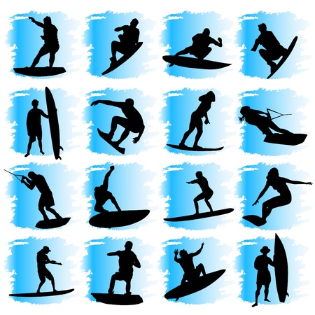 water sport set のイラスト素材
