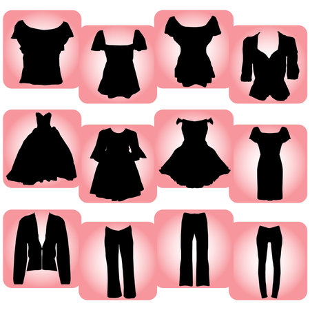 women's clothes のイラスト素材