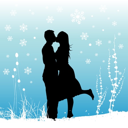 winter love のイラスト素材