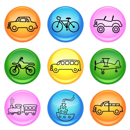 vehicle icons のイラスト素材
