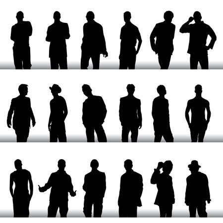 fashion men setのイラスト素材