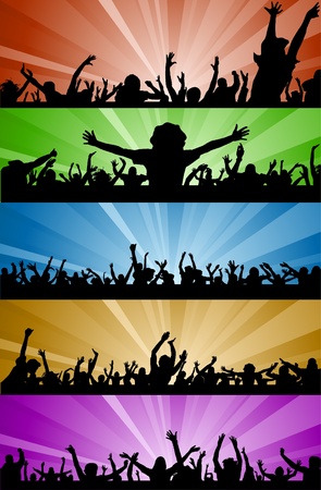 party people with lightingのイラスト素材