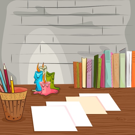 stationery objectsのイラスト素材