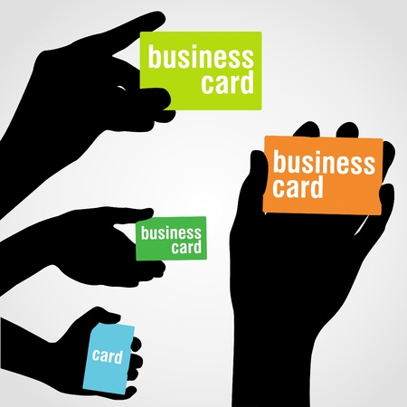 Hand holding blank business cardのイラスト素材