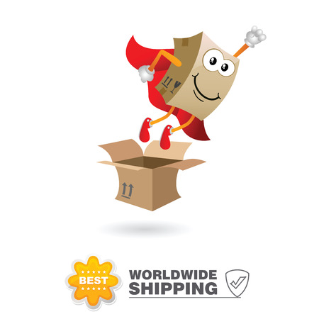 Delivery mascot. Shipping concept design vector.のイラスト素材