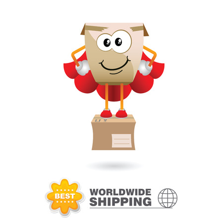 Delivery mascot. Shipping concept design vector.のイラスト素材