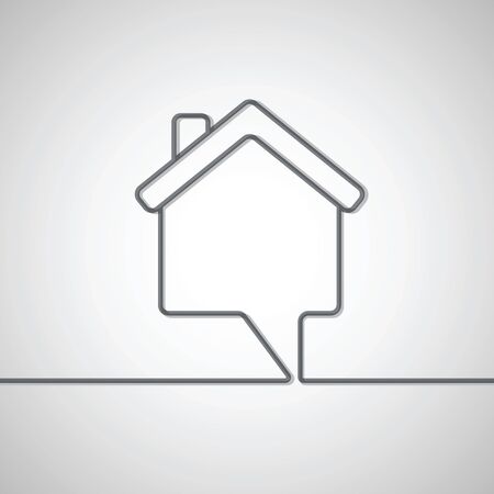 House shape speech bubble. Vector design templateのイラスト素材