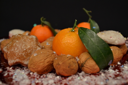 Christmas plateの写真素材